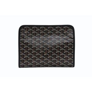 Goyard Clutch Leather Bag Jouvance Black Pouch